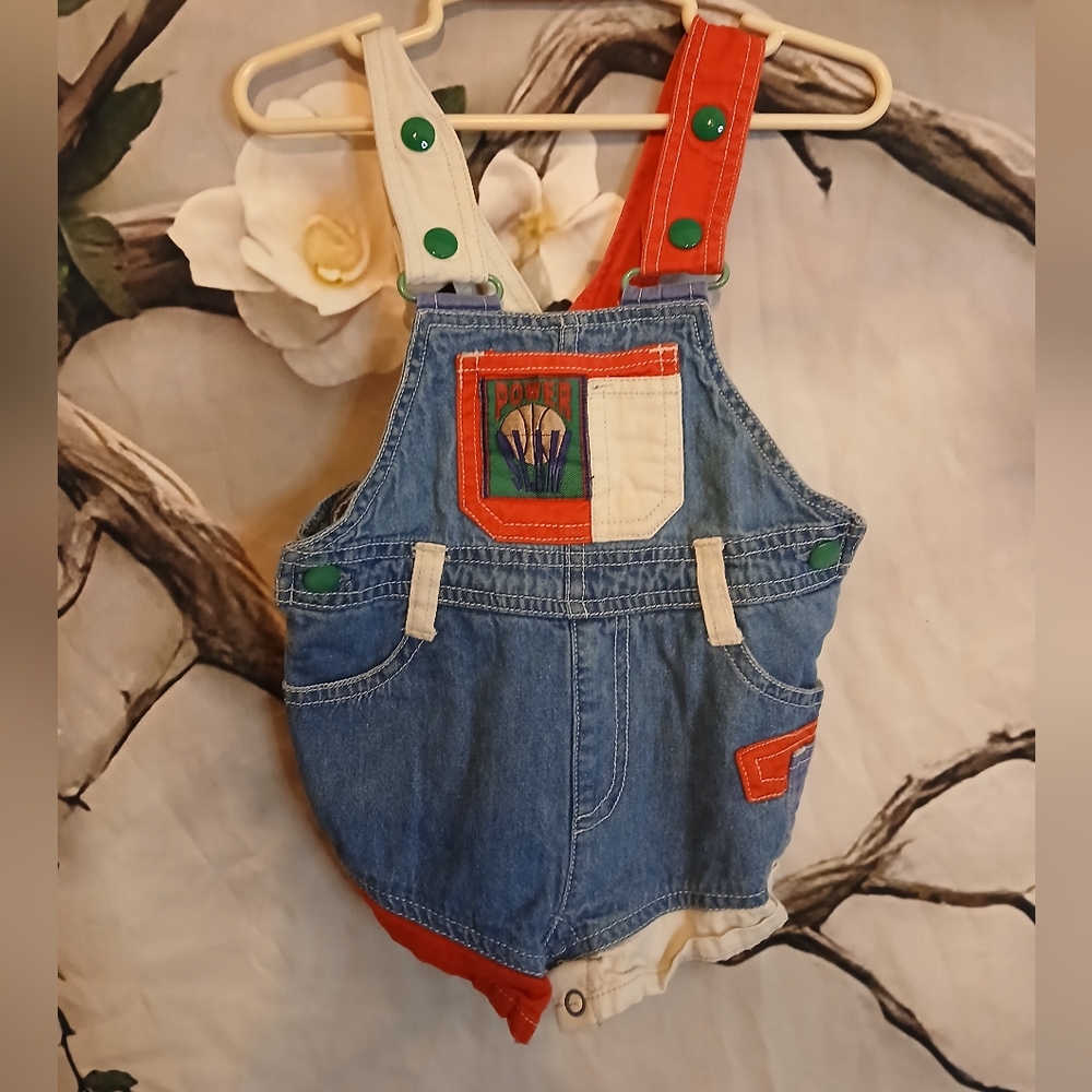 Colorful Denim Kids Overalls